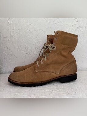 Rag & Bone X Timberland Combat Boots Men’s size 10 Vibram Tan Suede